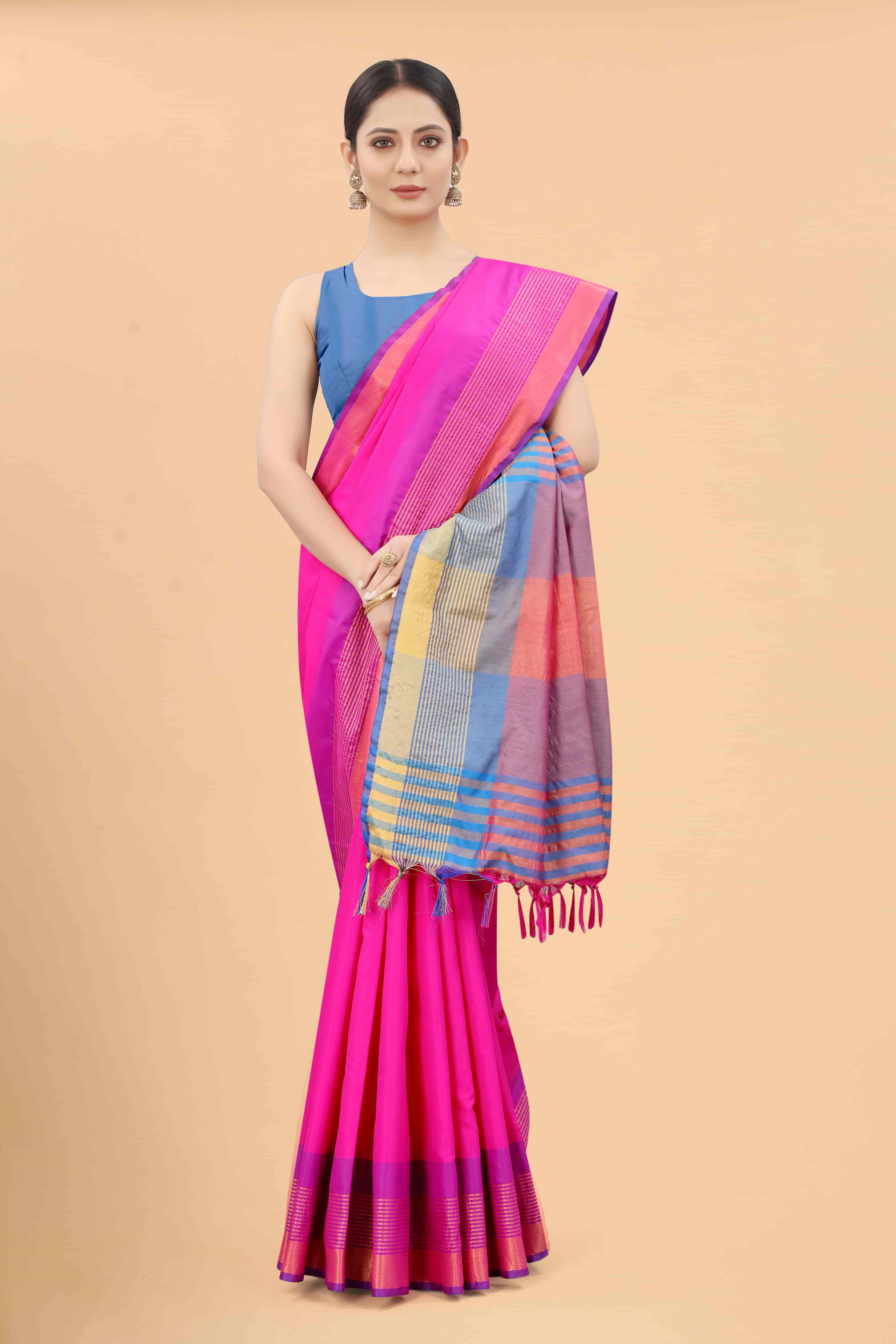 Women's Pattu Art Silk Woven Saree With Unstitched Blouse Piece