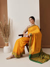 Banarasi Art Silk Uppada Pattu Solid Green Saree