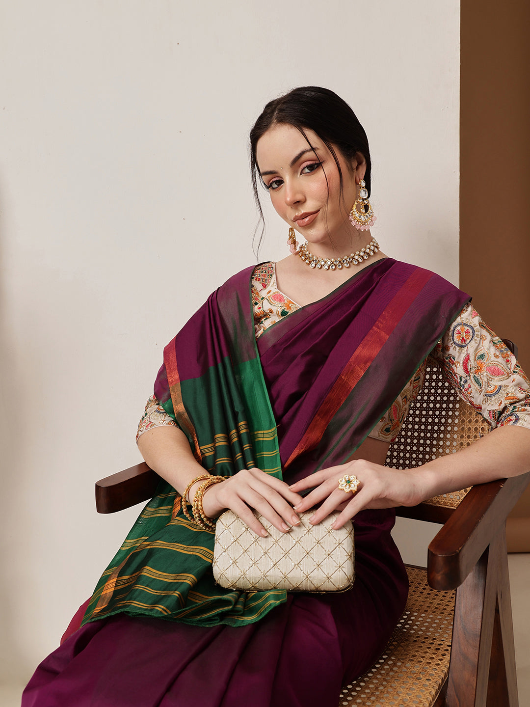 Banarasi Art Silk Uppada Pattu Solid Green Saree