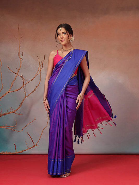 Daily Wear Banarasi Art Silk Uppada Pattu Solid Arani Saree
