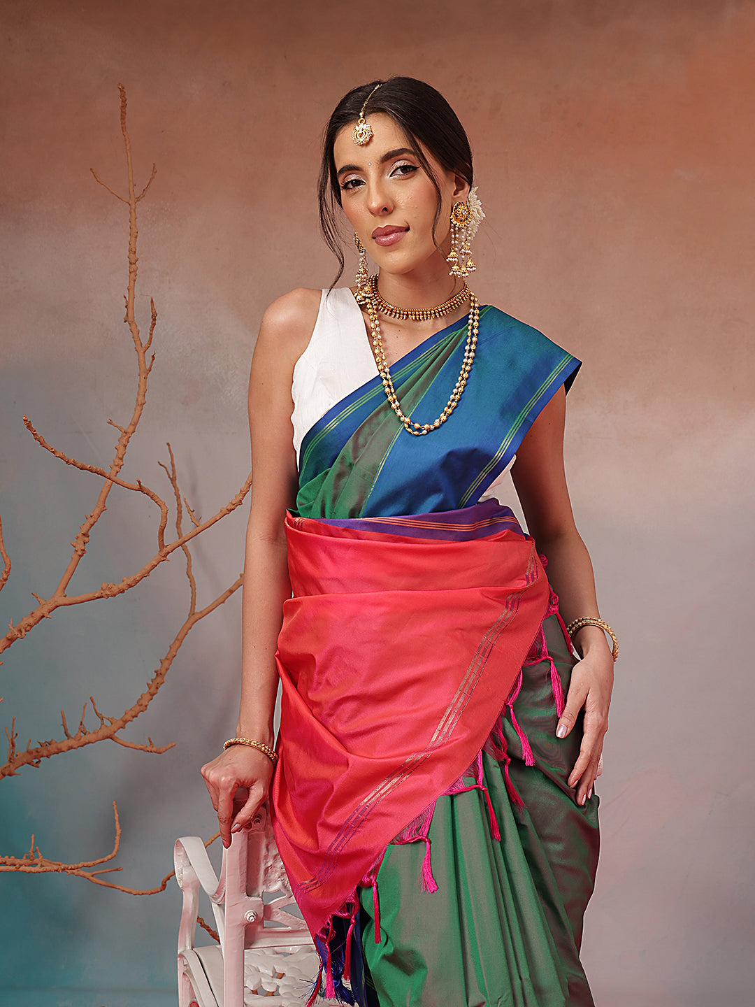 Daily Wear Banarasi Art Silk Uppada Pattu Solid Arani Saree