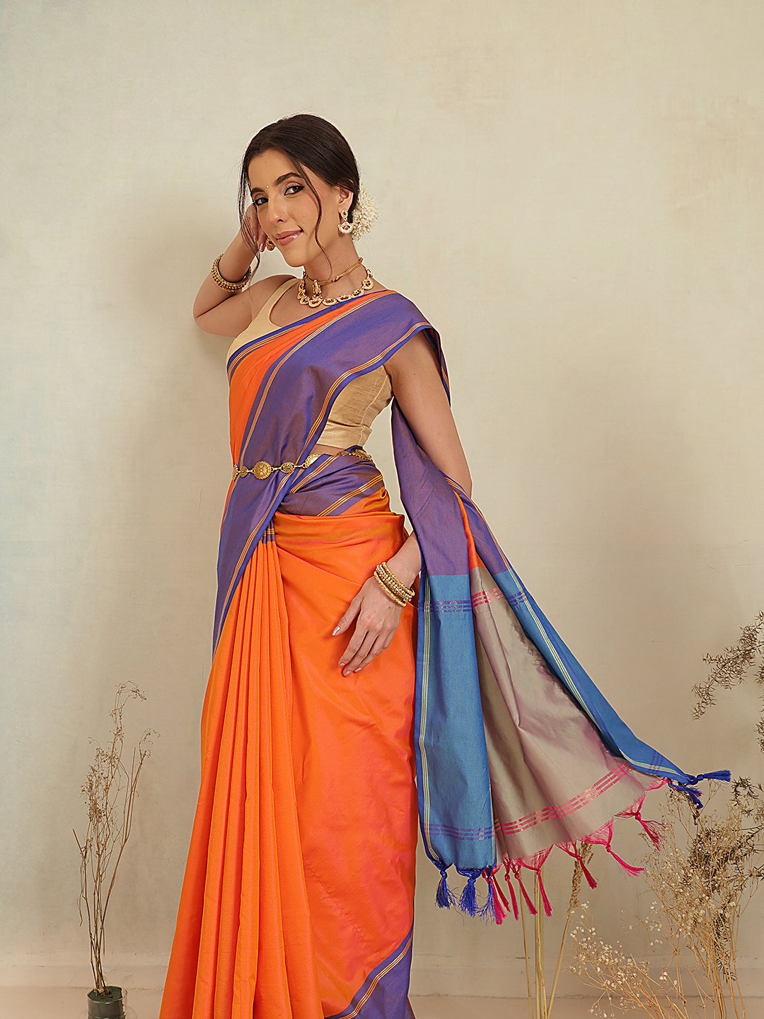 Daily Wear Banarasi Art Silk Uppada Pattu Solid Arani Saree