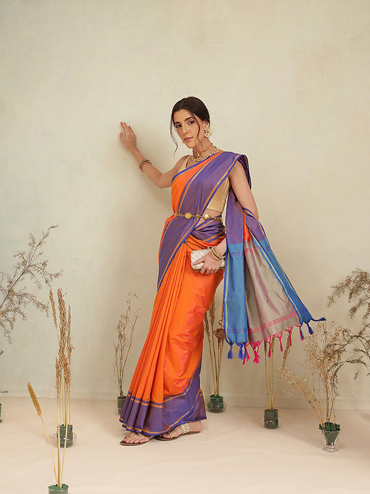 Daily Wear Banarasi Art Silk Uppada Pattu Solid Arani Saree