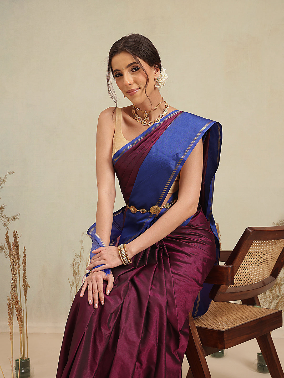 Daily Wear Banarasi Art Silk Uppada Pattu Solid Arani Saree