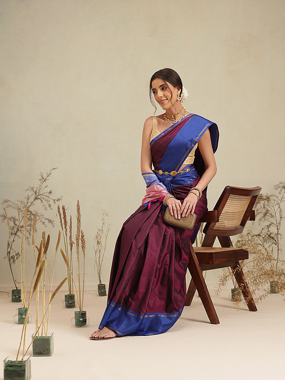 Daily Wear Banarasi Art Silk Uppada Pattu Solid Arani Saree