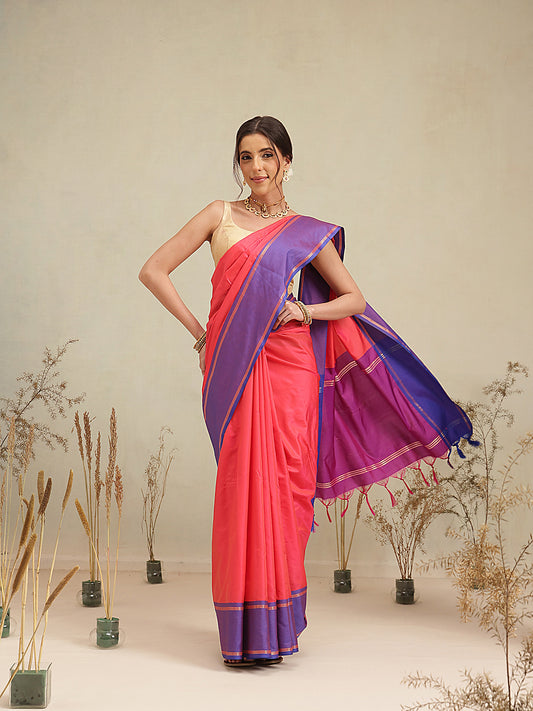 Daily Wear Banarasi Art Silk Uppada Pattu Solid Arani Saree