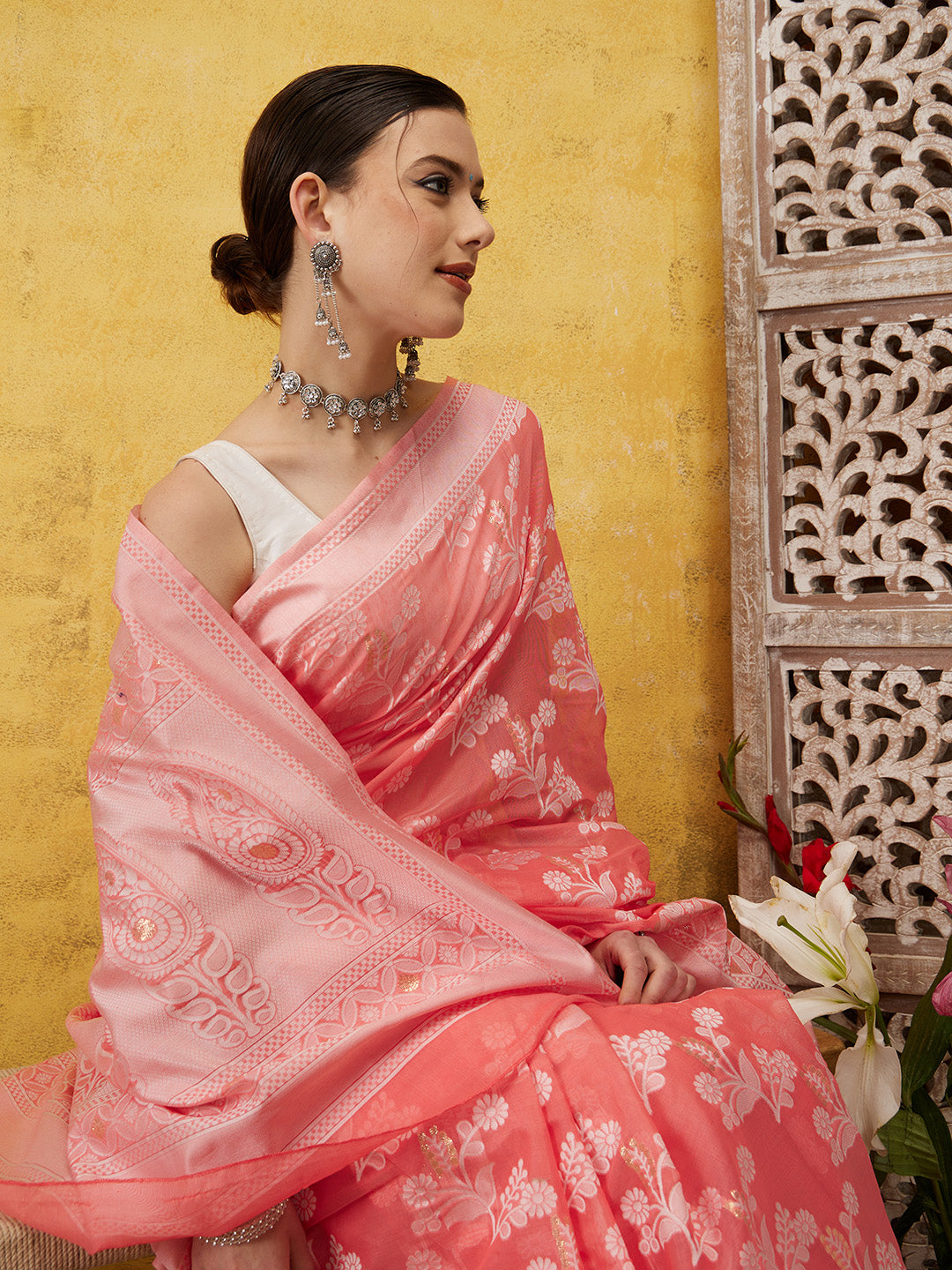 Assam Makhela Chador Cotton Woven Bihu Special Saree