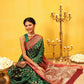 Banarasi Soft Silk Jal Design Saree with Contrast Border and Pallu