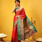 Banarasi Soft Silk Jal Design Saree with Contrast Border and Pallu