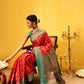 Banarasi Soft Silk Jal Design Saree with Contrast Border and Pallu