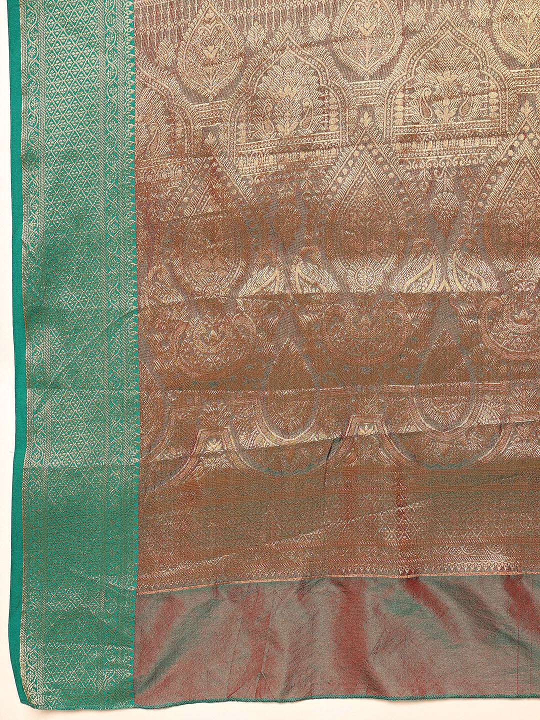 Banarasi Soft Silk Jal Design Saree with Contrast Border and Pallu
