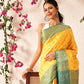 Banarasi Soft Silk Jal Design Saree with Contrast Border and Pallu