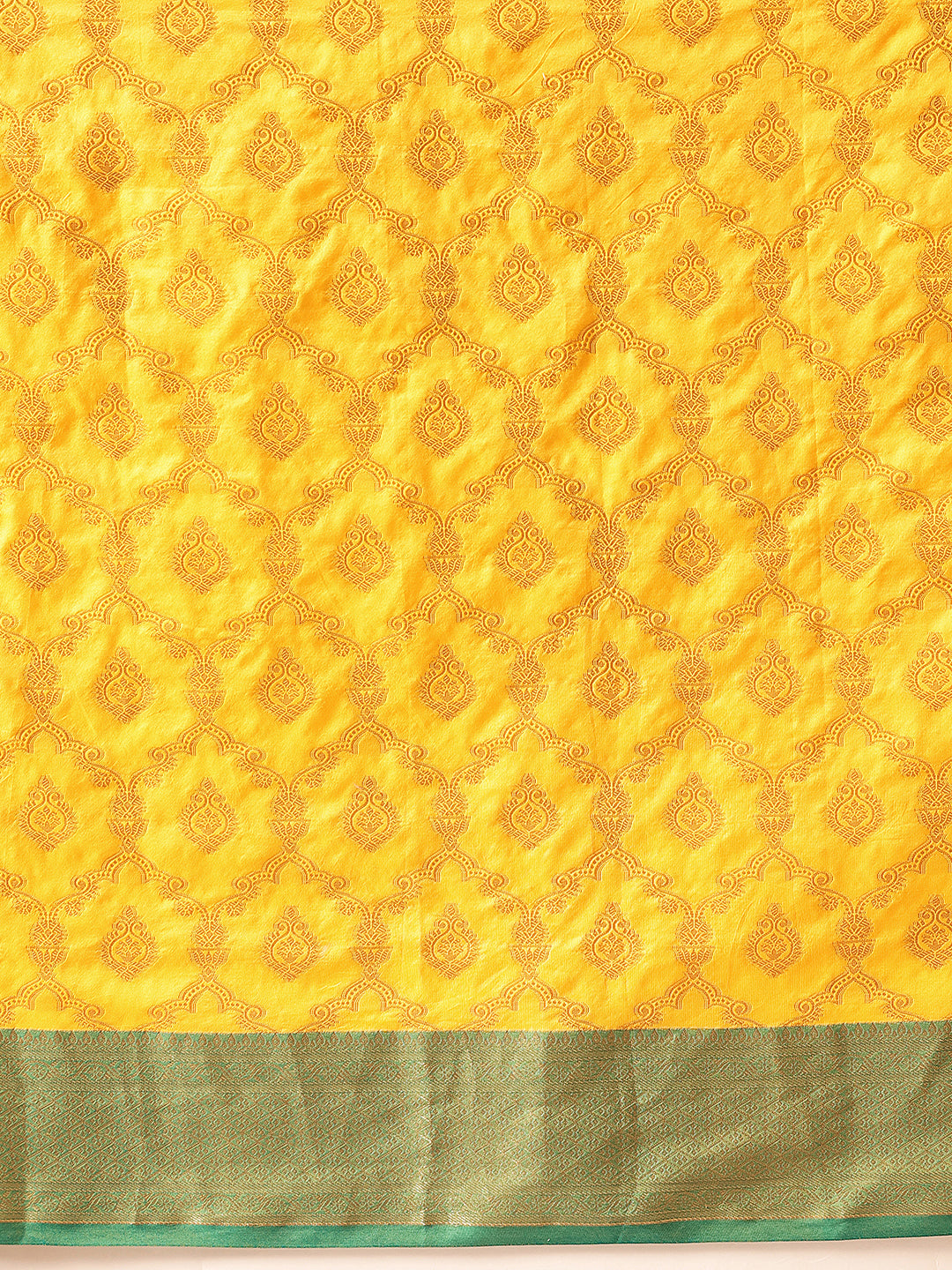 Banarasi Soft Silk Jal Design Saree with Contrast Border and Pallu