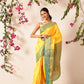 Banarasi Soft Silk Jal Design Saree with Contrast Border and Pallu