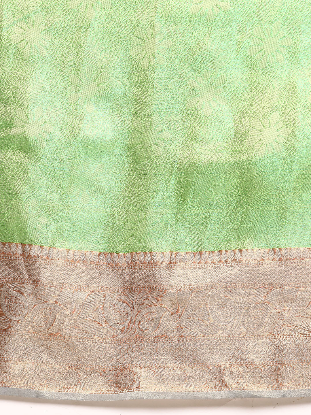 Women's Tissue Silk Silver Zari Saree