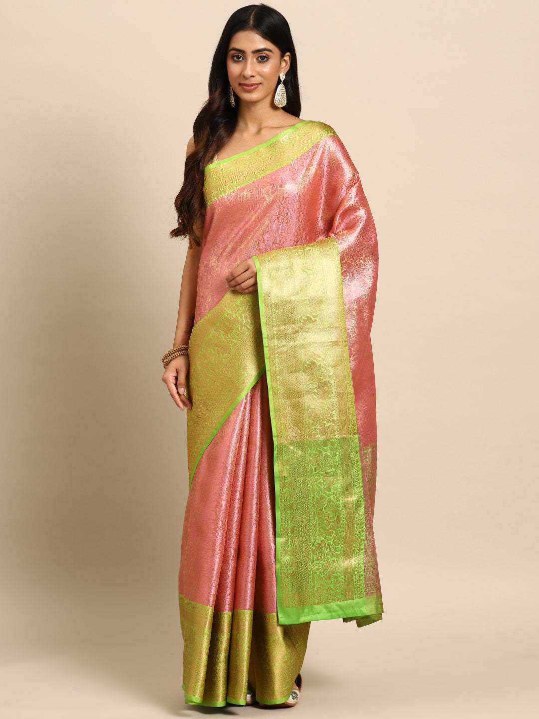 Women's Tissue Silk Silver Zari Saree