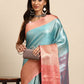 Women's Tissue Silk Silver Zari Saree