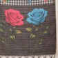 Black Multicolor Rose Digital Printed Chanderi Saree