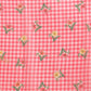 Digital Printed Rose Pink Floral Checks Chanderi Saree