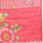 Digital Printed Rose Pink Floral Checks Chanderi Saree