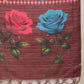 Wine Multicolor Rose Digital Printed Chanderi Saree