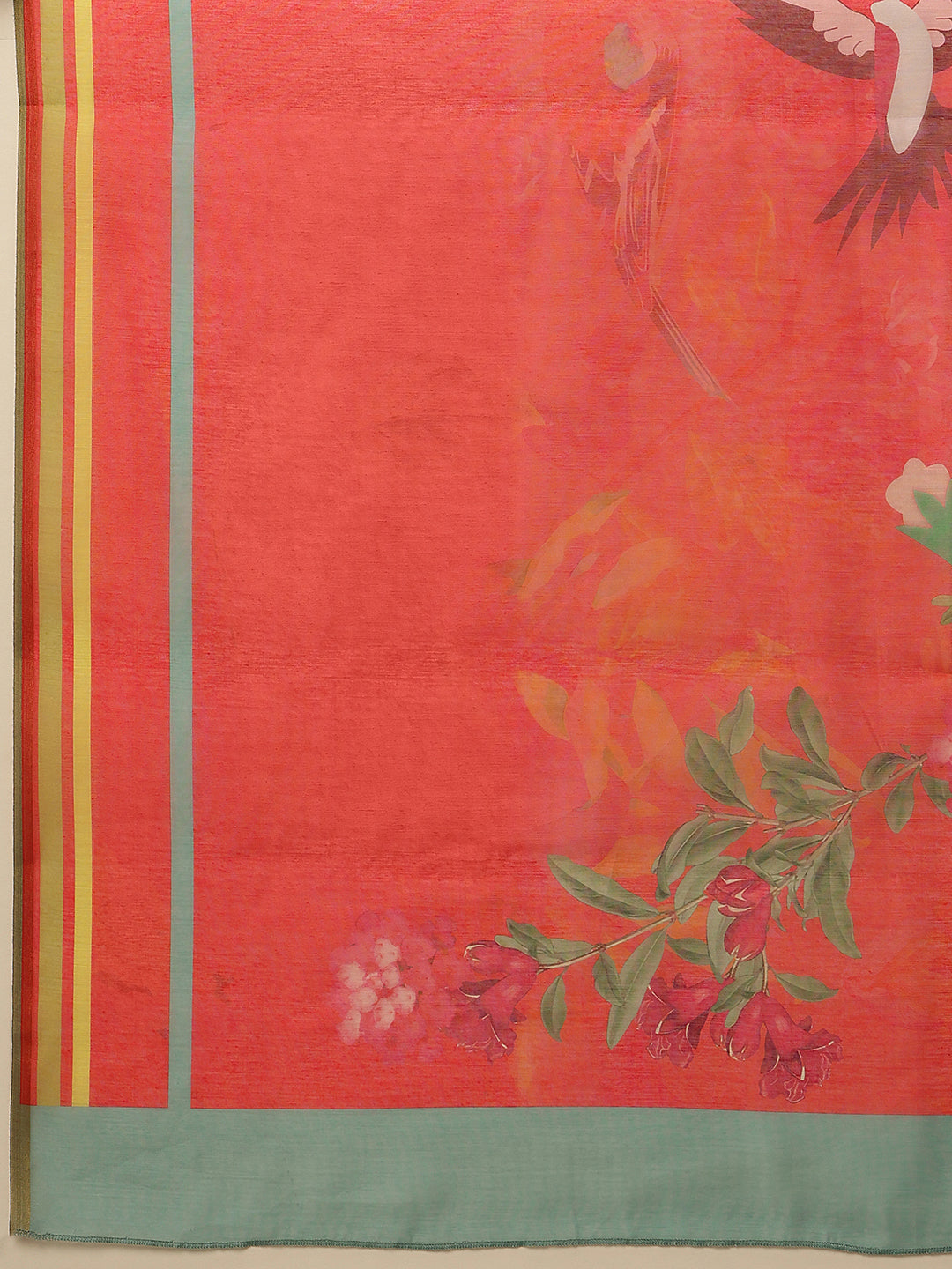 Animal Digital Print Chanderi Saree
