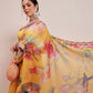 Fruits Printed Chanderi Cotton Saree