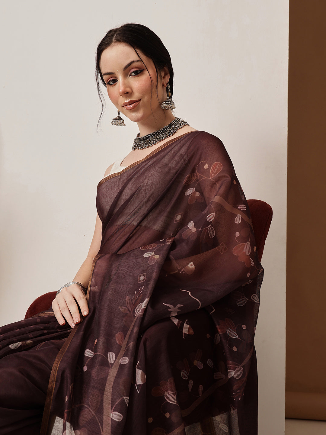 Chanderi Cotton Digital Printed Saree