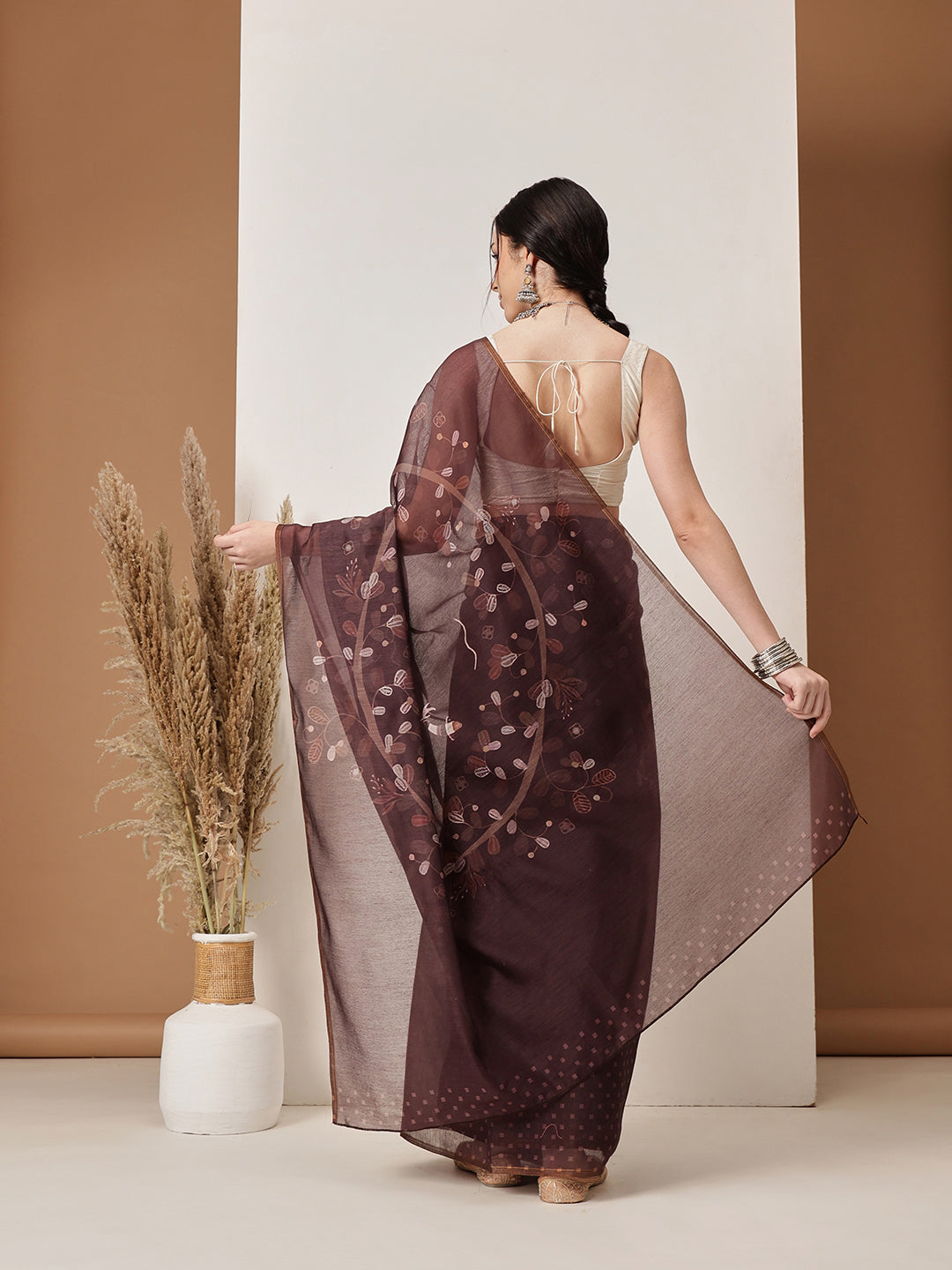 Chanderi Cotton Digital Printed Saree