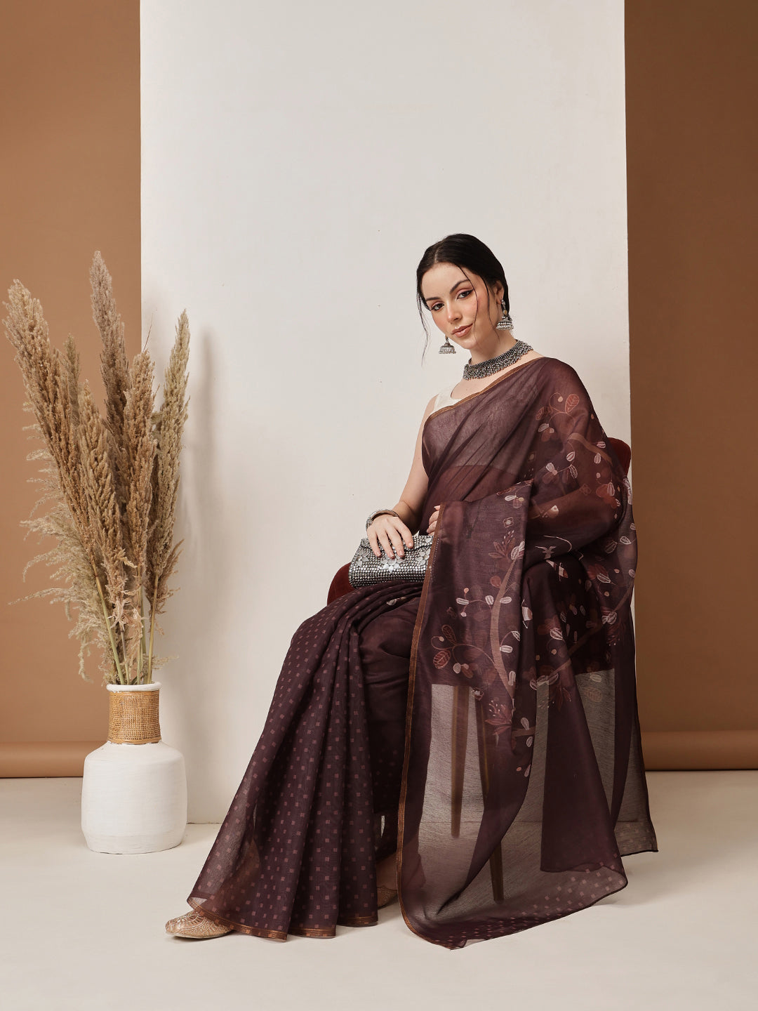 Chanderi Cotton Digital Printed Saree