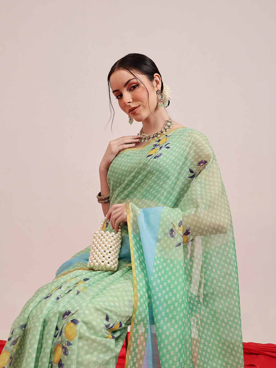 Chanderi Cotton Digital Printed Saree