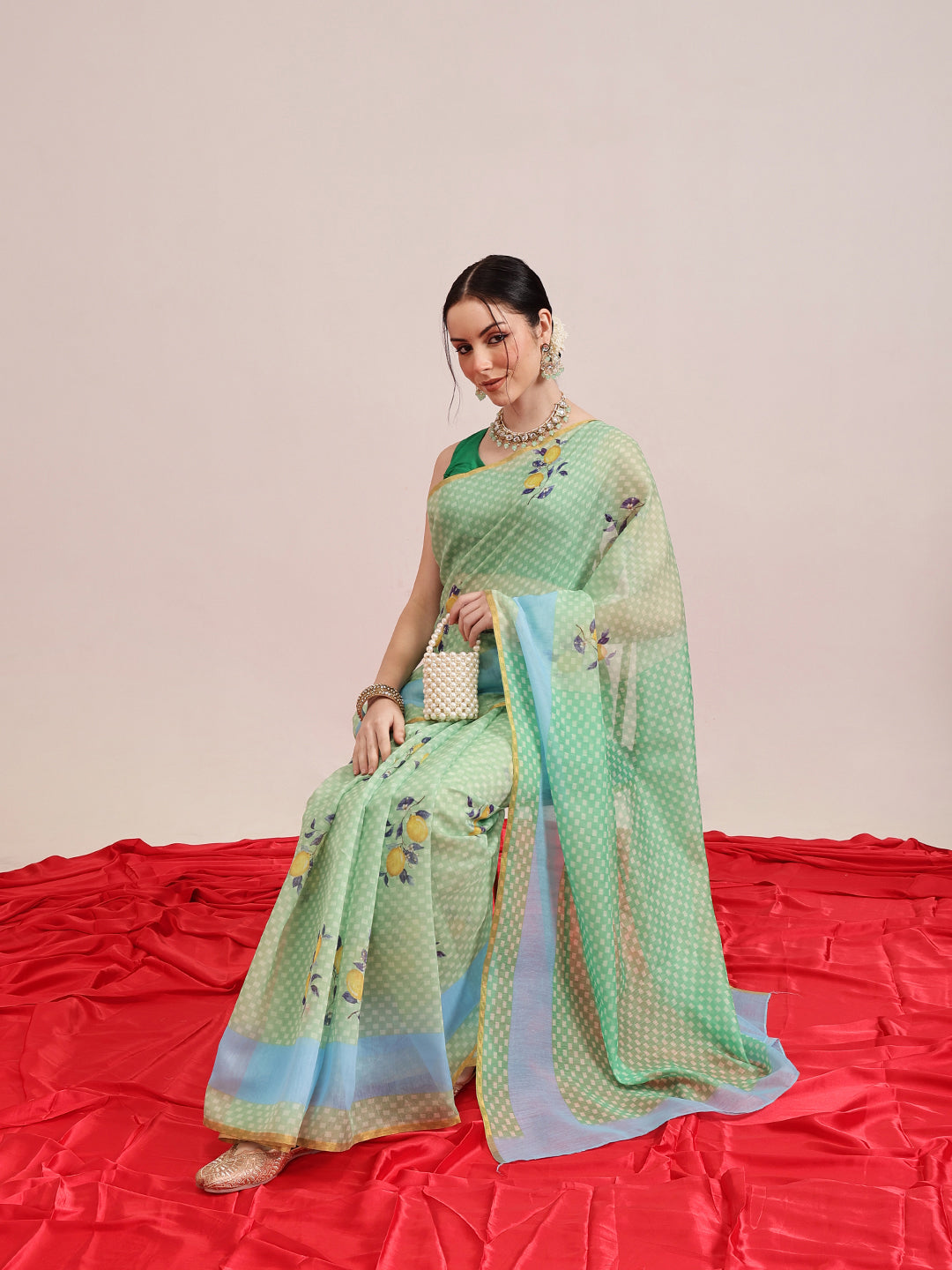 Chanderi Cotton Digital Printed Saree