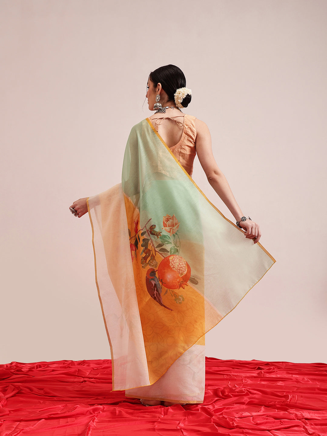 Chanderi Cotton Digital Printed Saree