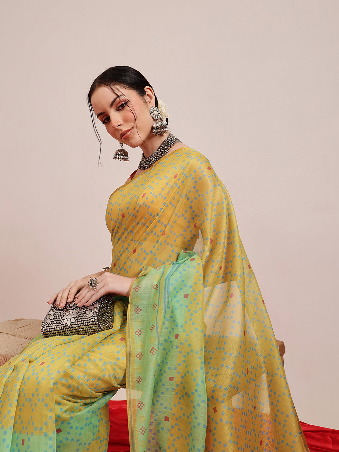 Chanderi Cotton Digital Printed Saree