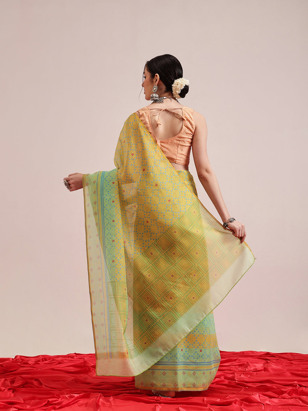 Chanderi Cotton Digital Printed Saree