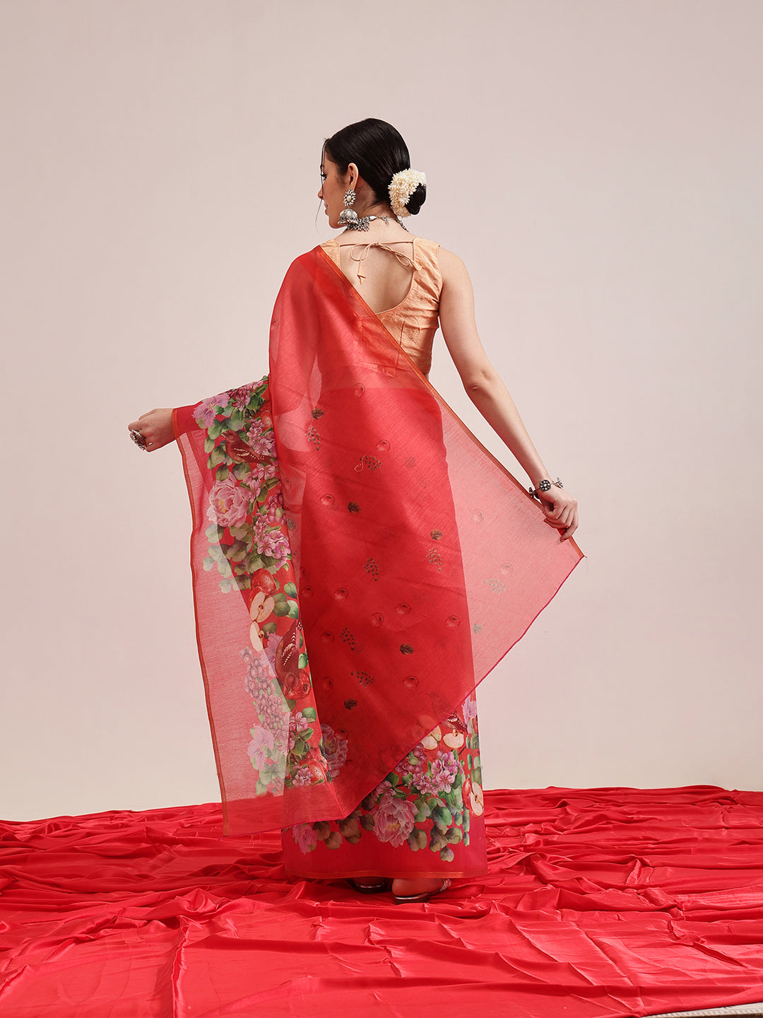 Chanderi Cotton Digital Printed Saree