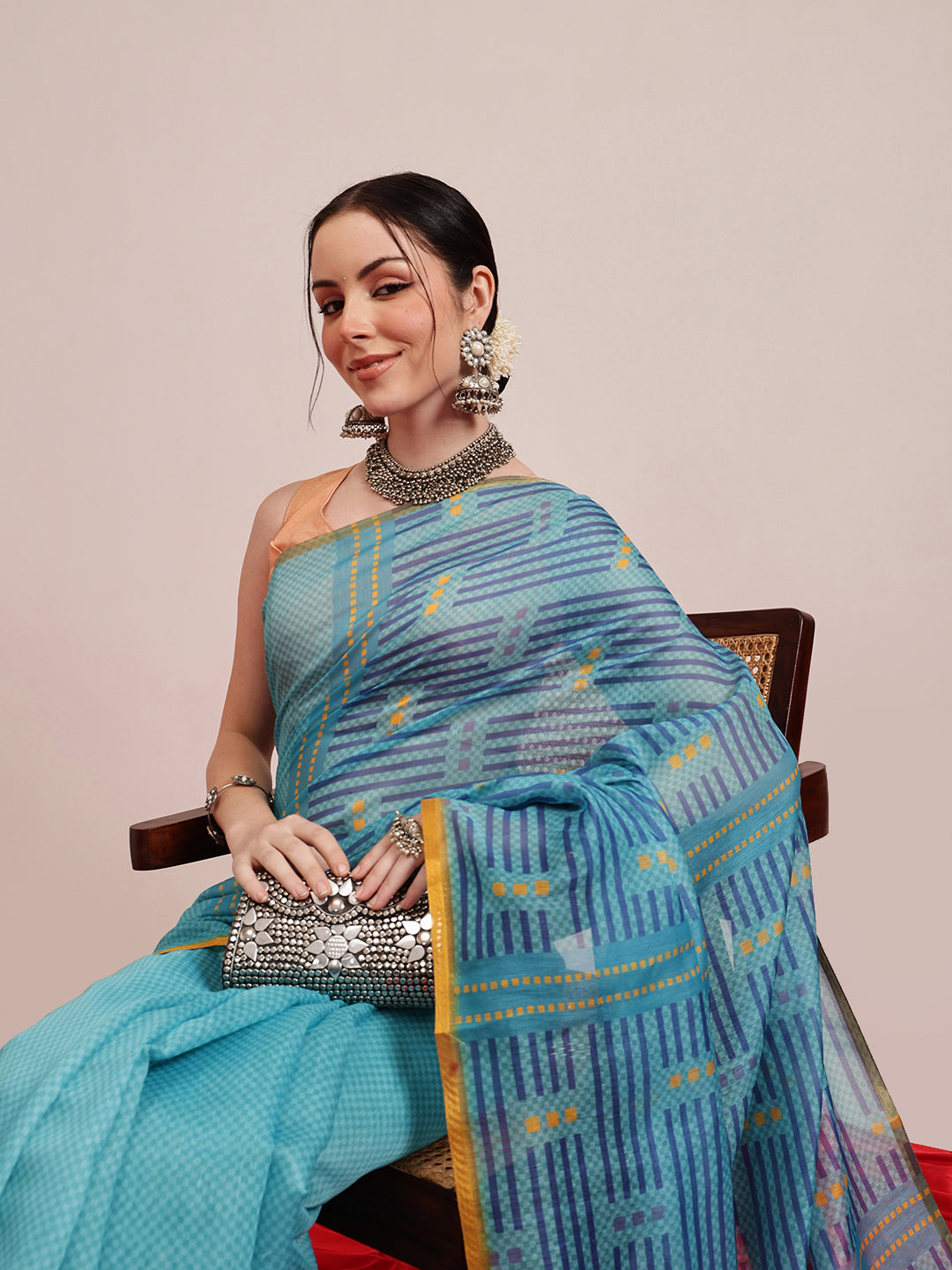 Chanderi Cotton Digital Printed Saree