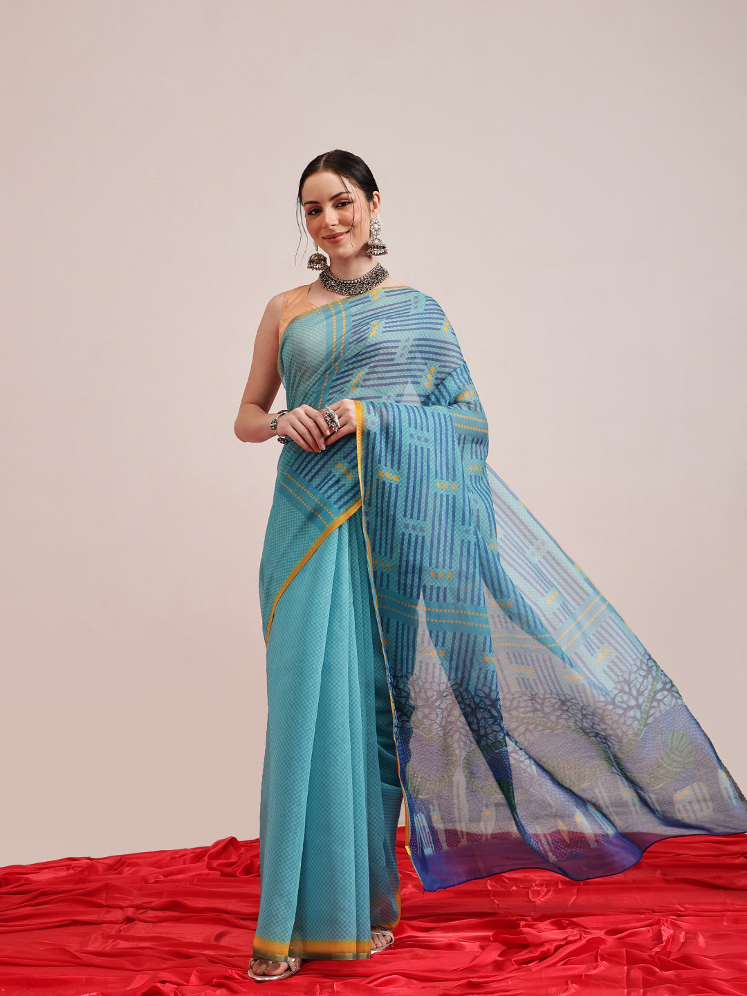 Chanderi Cotton Digital Printed Saree