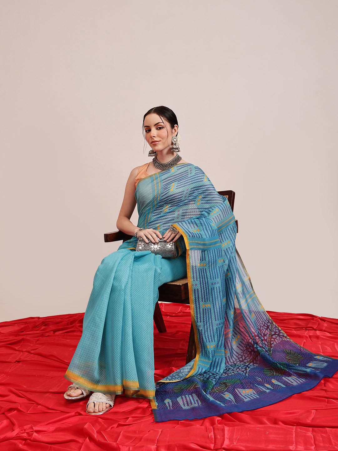 Chanderi Cotton Digital Printed Saree