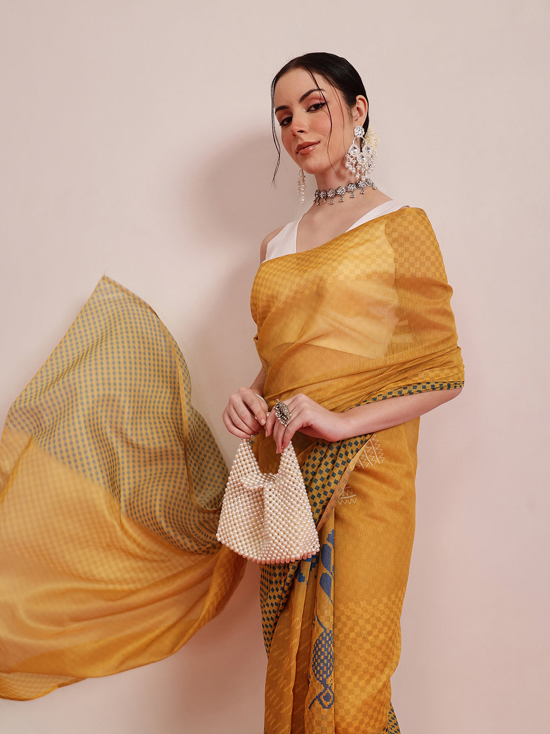 Chanderi Cotton Digital Printed Saree