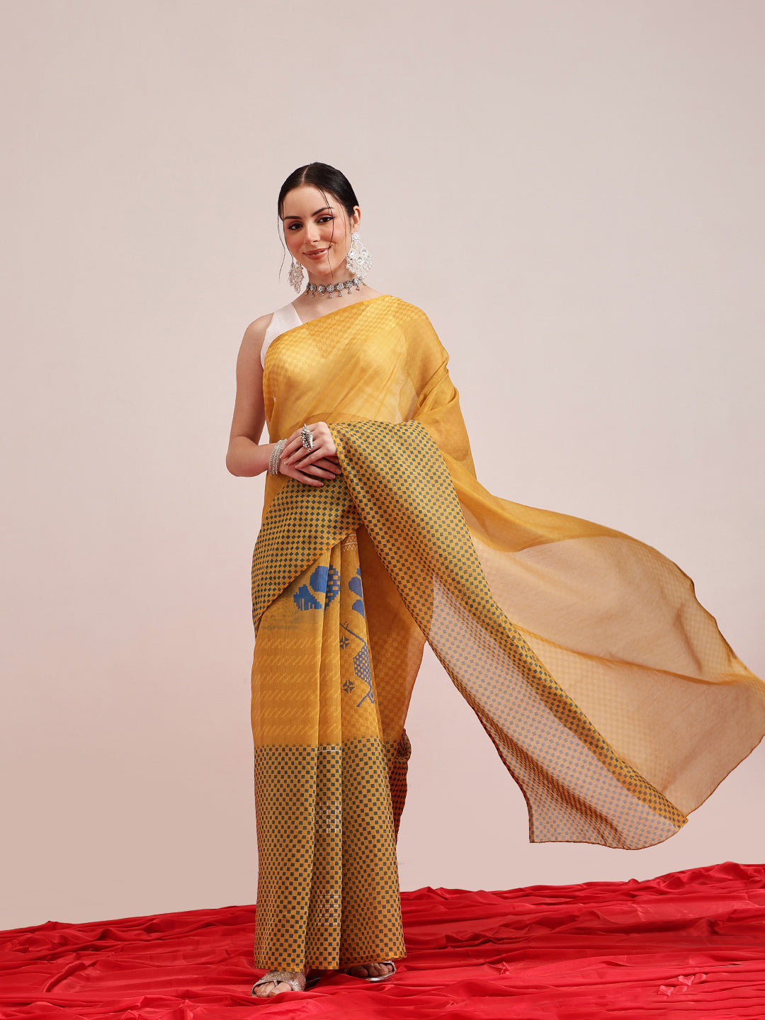 Chanderi Cotton Digital Printed Saree