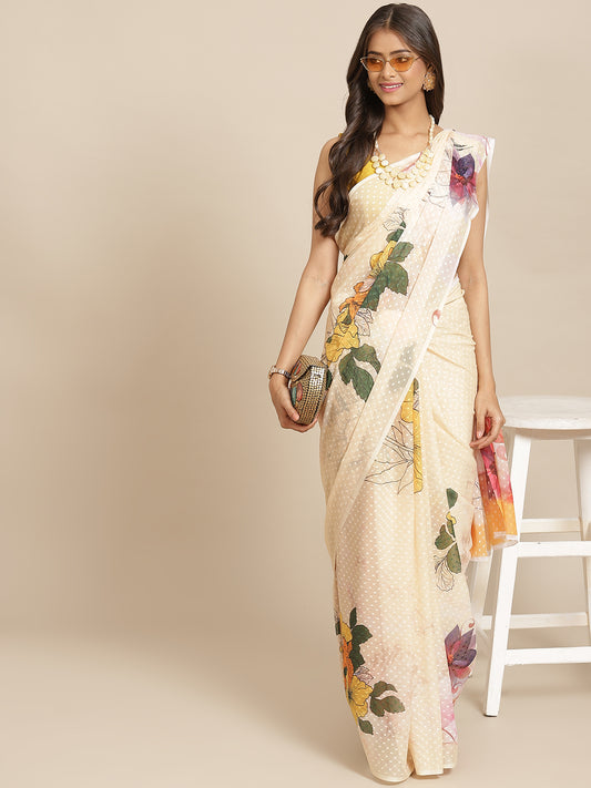Chiffon Bland Woven Deisgn Saree