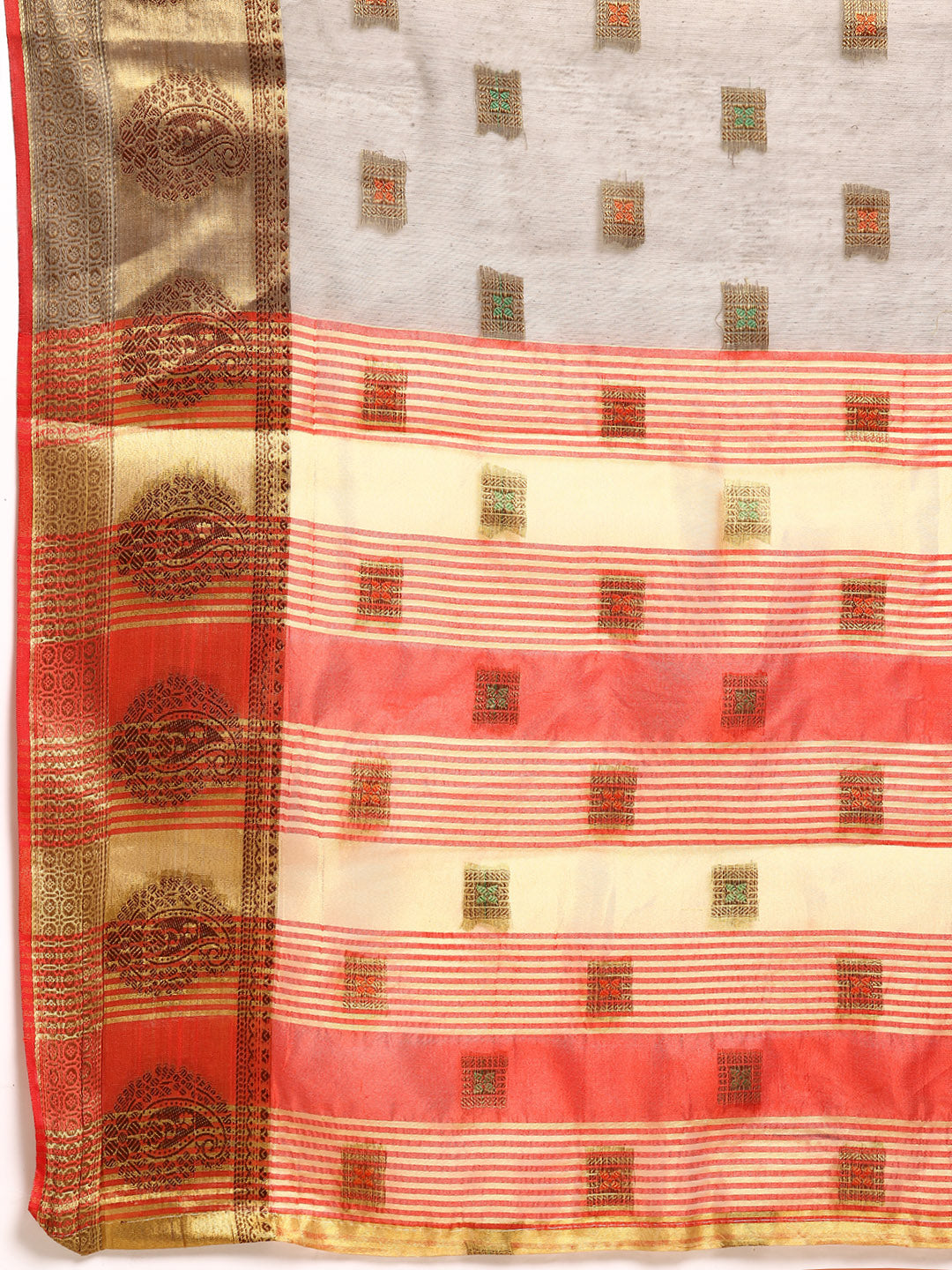 Women's Floral Woven Cotton Saree