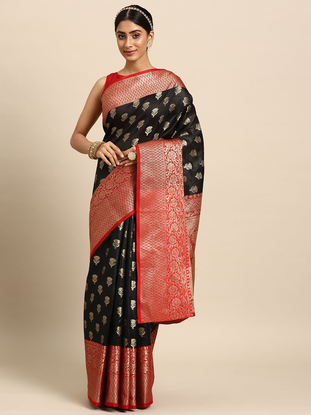 Women's Kanjiwaram Silk Woven Saree