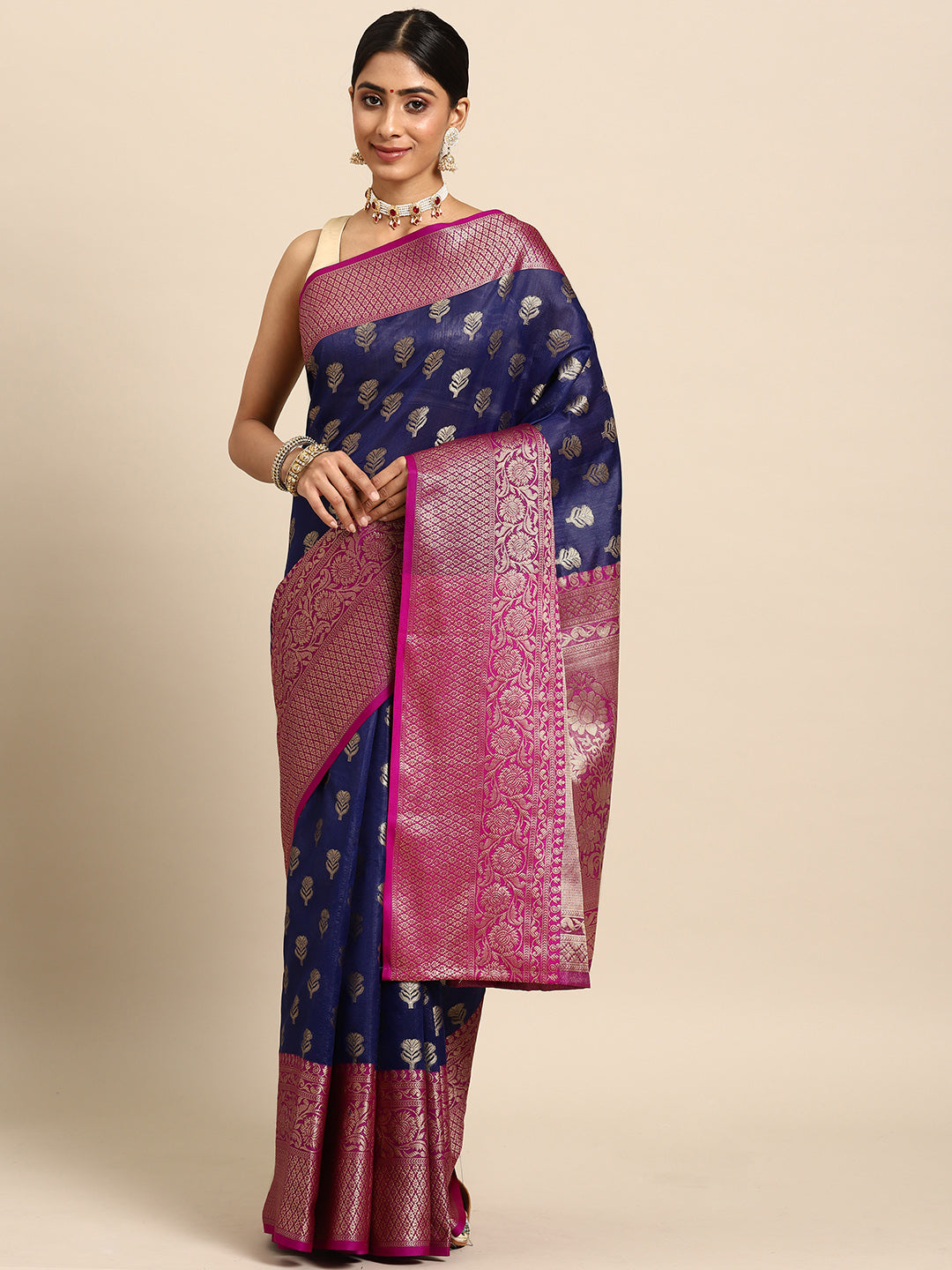 Women's Kanjiwaram Silk Woven Saree