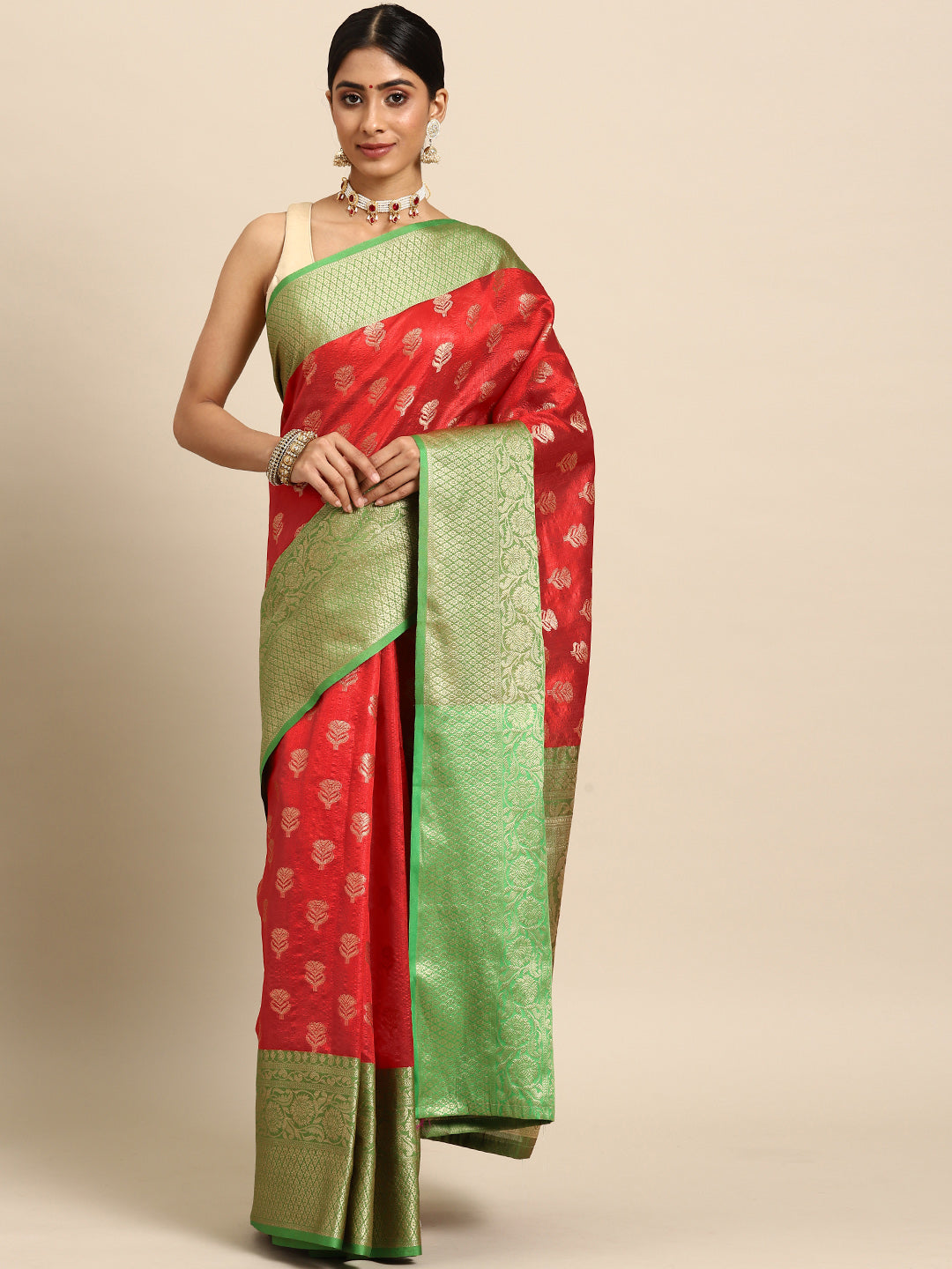 Women's Kanjiwaram Silk Woven Saree