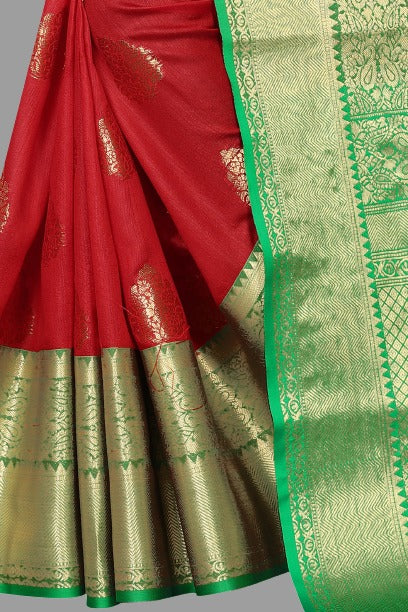 Women's Kanjiwaram Silk Woven Saree