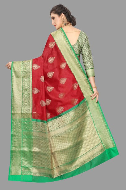 Women's Kanjiwaram Silk Woven Saree