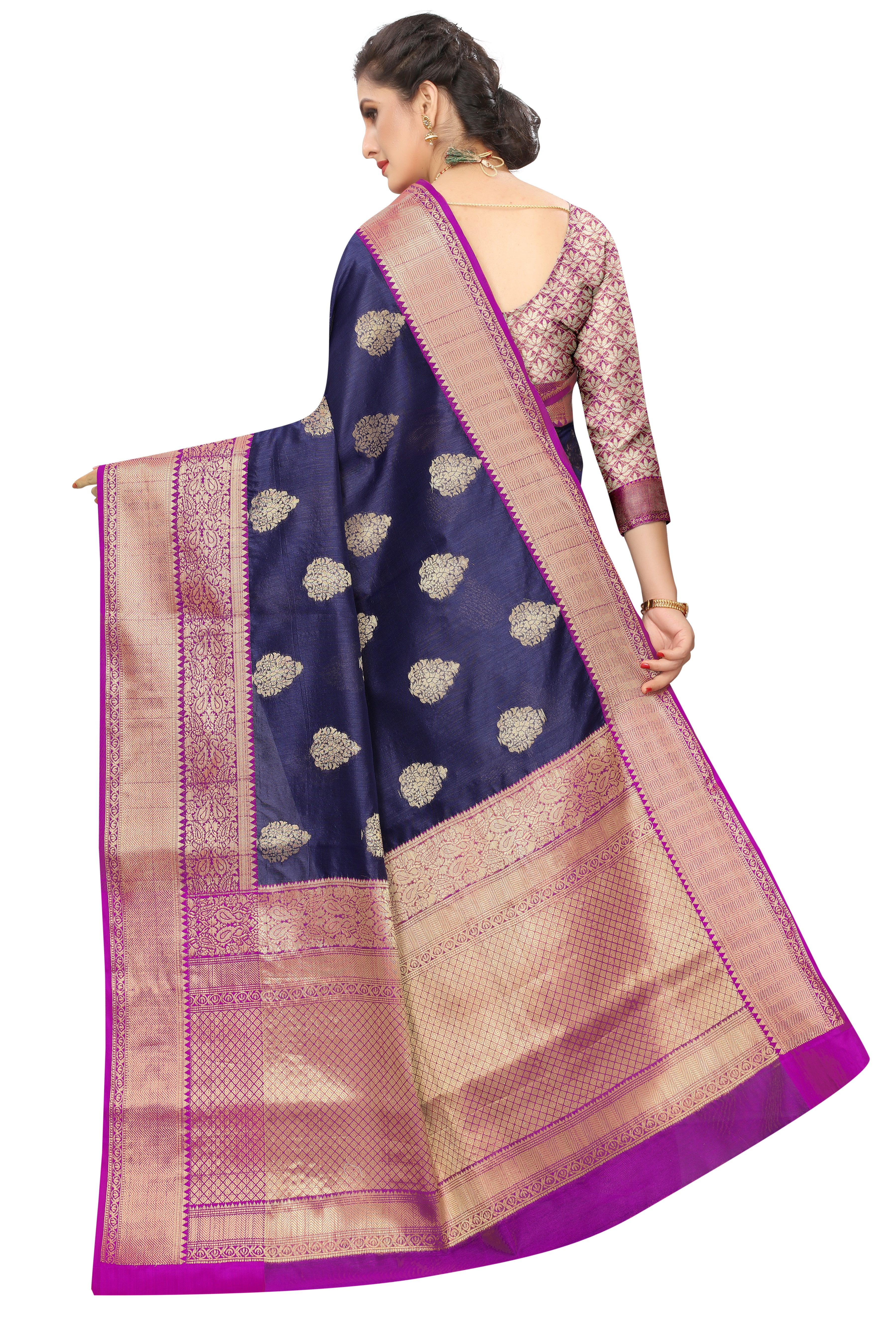 Women's Kanjiwaram Silk Woven Saree