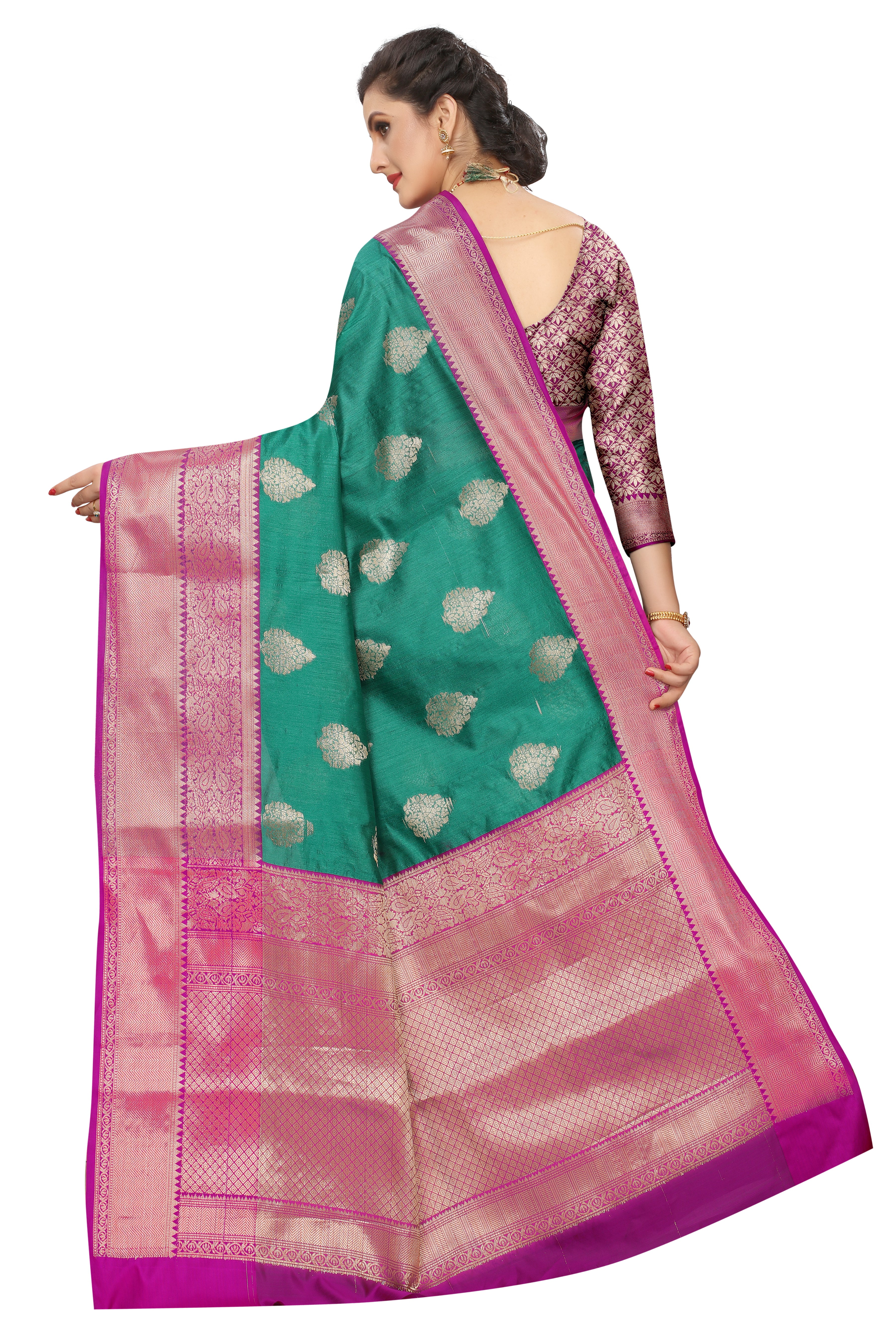 Women's Kanjiwaram Silk Woven Saree